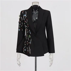 Costum de diamant neregulat negru